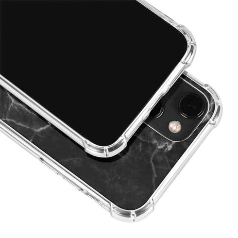 Black Marble iPhone 14 Clear Case